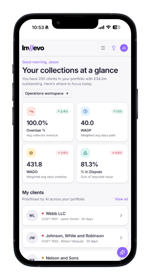 Invevo mobile workflow view